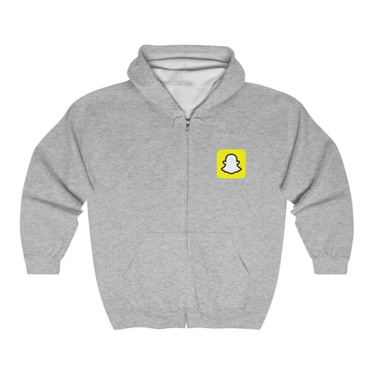 Snapchat Logo Adult Zip-Up Hoodie