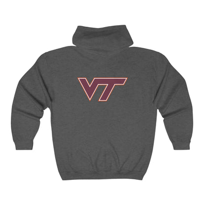 Virginia Tech Hokies Adult Zip-Up Hoodie