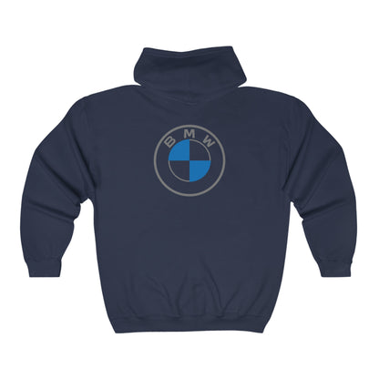 BMW Logo Adult Zip-Up Hoodie