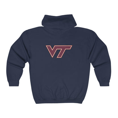 Virginia Tech Hokies Adult Zip-Up Hoodie