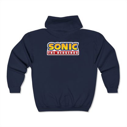SONIC-The Hedgehog Adult Zip-Up Hoodie