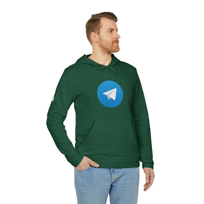 Telegram Logo Adidas Adult Hoodie