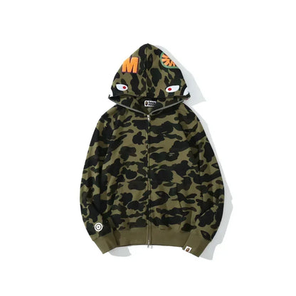 Shark Camouflage Zip-Up Hoodie