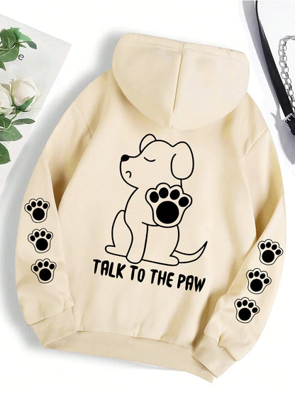 Talk To The Paw Cartoon Hoodie